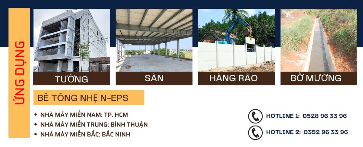Ứng Dụng Bê Tông Nhẹ N-EPS