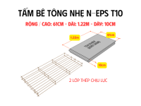 Tấm Bê Tông Nhẹ N-EPS T10