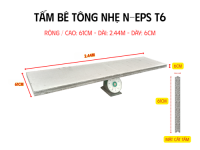 Tấm Bê Tông Siêu Nhẹ N-EPS T6