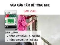 Vữa Gắn Tấm Bê Tông Nhẹ