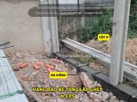 Cột hàng rào H BTCT đúc sẵn