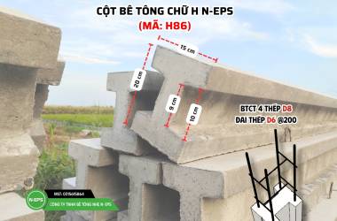Cột hàng rào H BTCT đúc sẵn