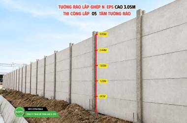 Tấm Tường Rào Bê Tông Nhẹ ST8