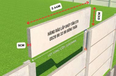 Tấm Tường Rào Bê Tông Nhẹ ST9