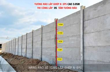 Tấm Tường Rào Bê Tông Nhẹ T8