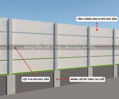 Bài toán đơn giản tính chi phí xây dựng hàng rào bê tông lắp ghép