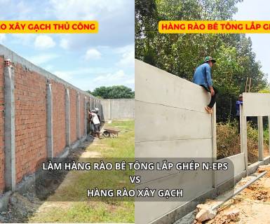 Chi Phí Xây Hàng Rào Bê Tông Lắp Ghép Và Hàng Rào Xây Gạch