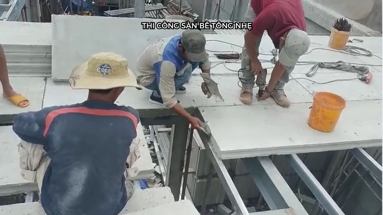 Thi công sàn lắp ghép