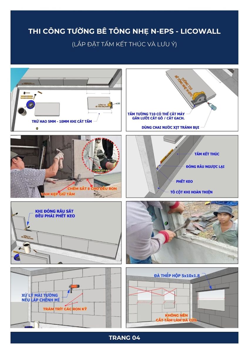 Thi công tường lắp ghép