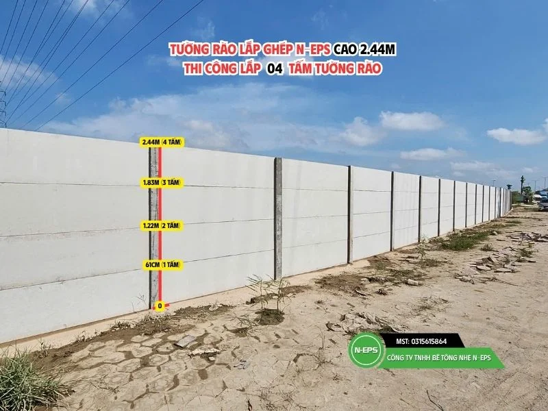 Hàng rào bê tông lắp ghép