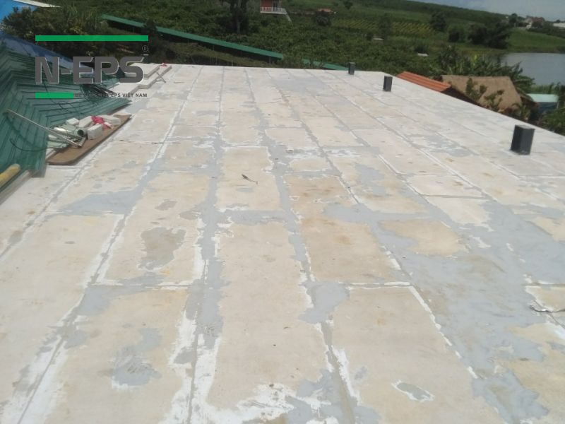 Mặt trên sàn bê tông nhẹ n-eps