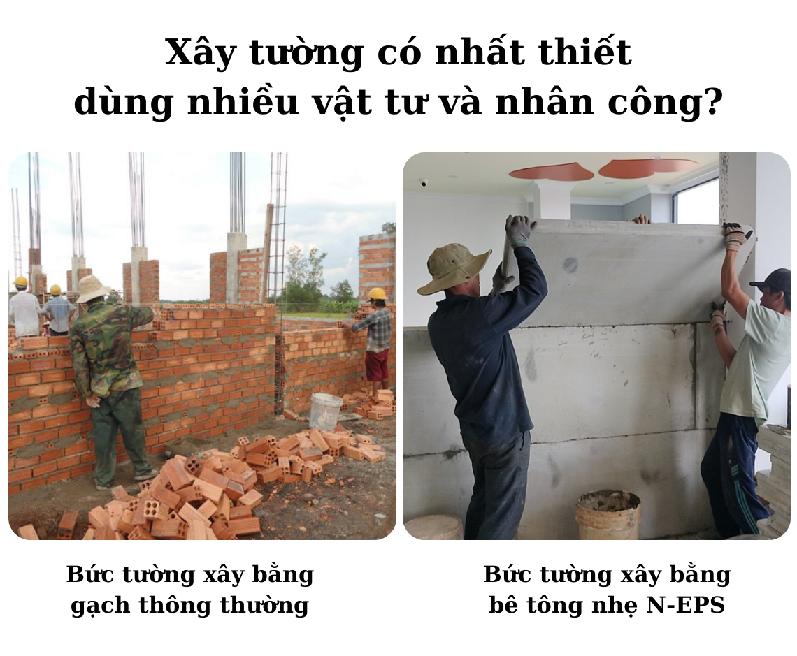 xây tường bê tông nhẹ