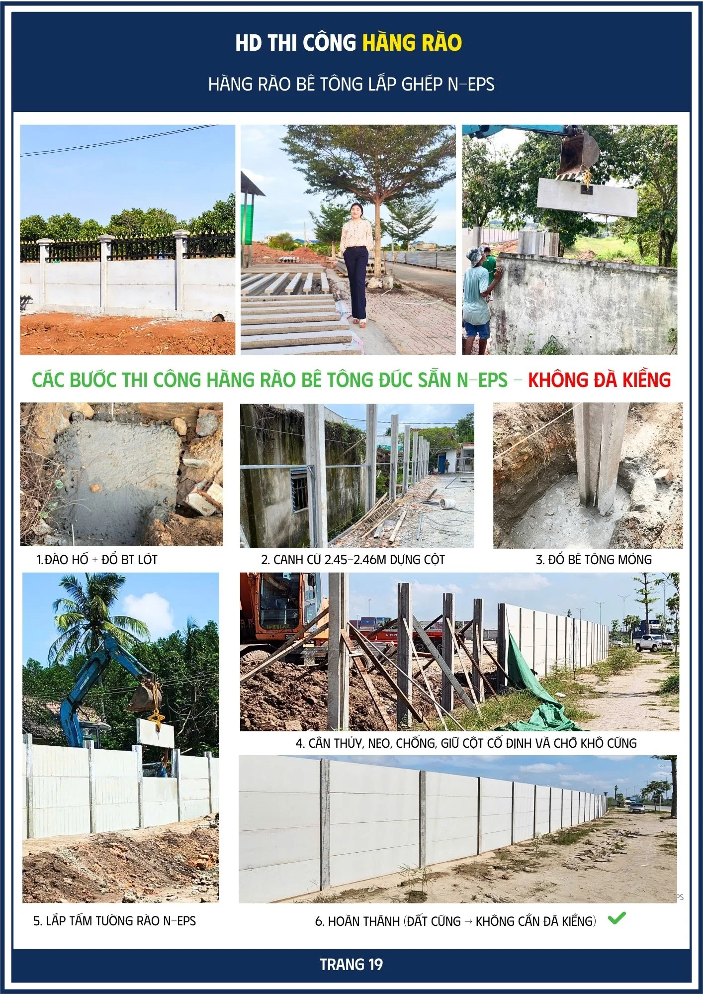 tấm tường rào bê tông nhẹ T8