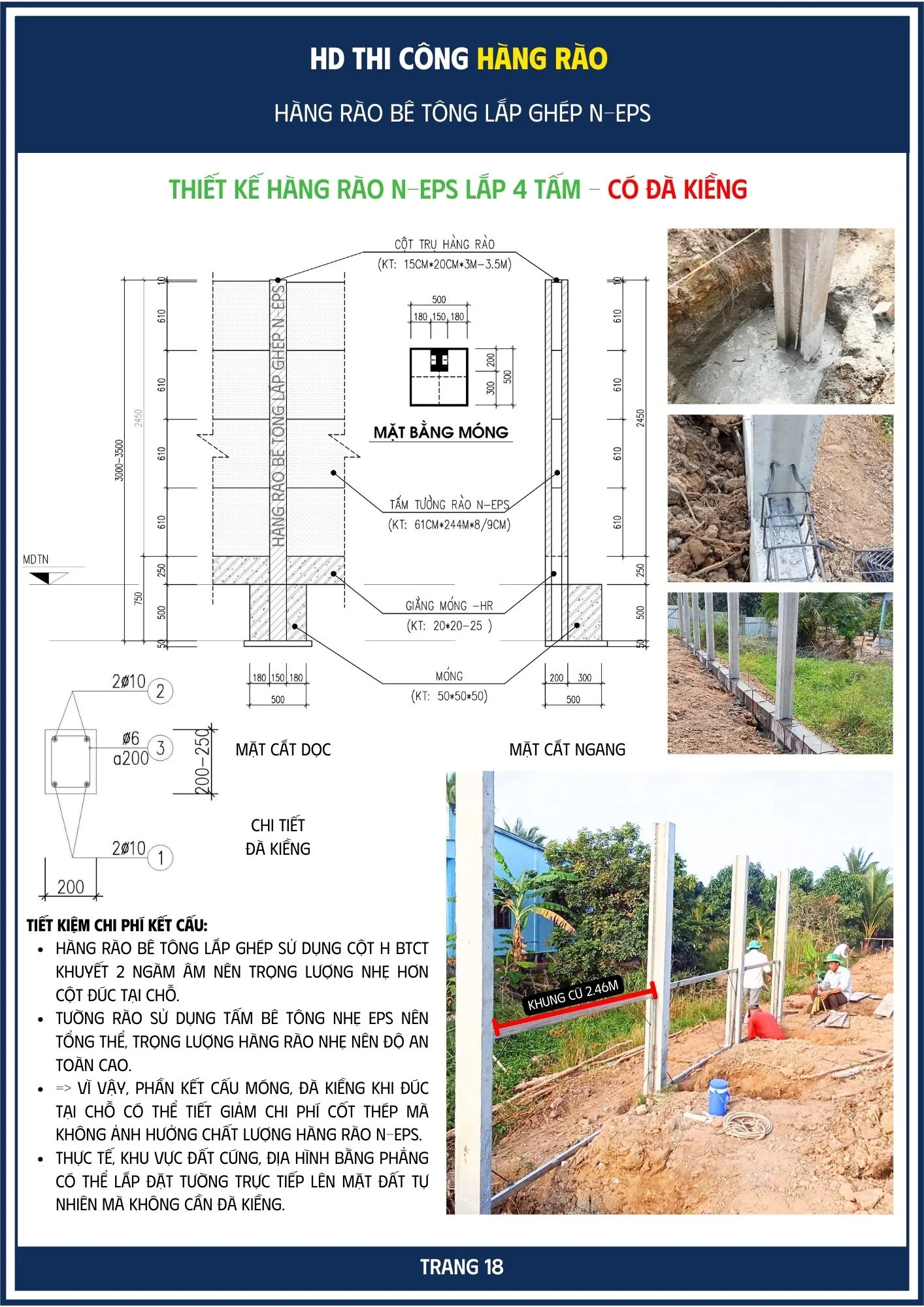tấm tường rào bê tông nhẹ T8
