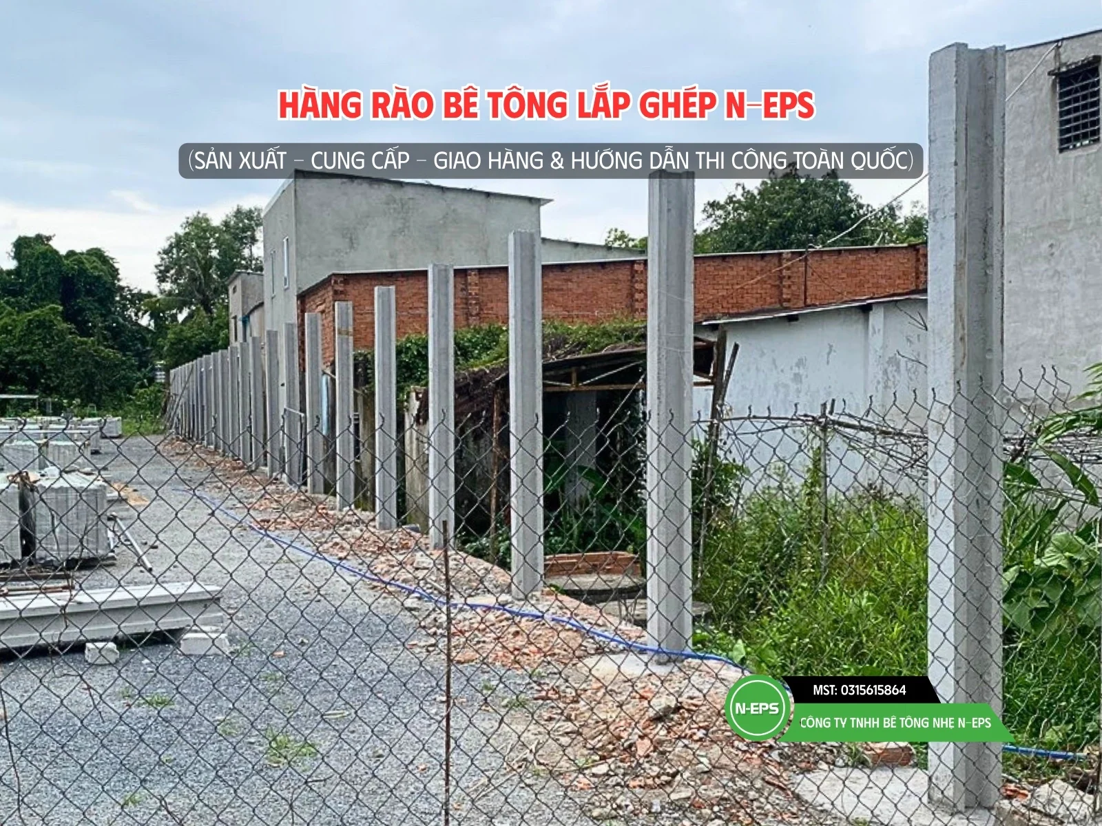 trụ bê tông hàng rào đúc sẵn