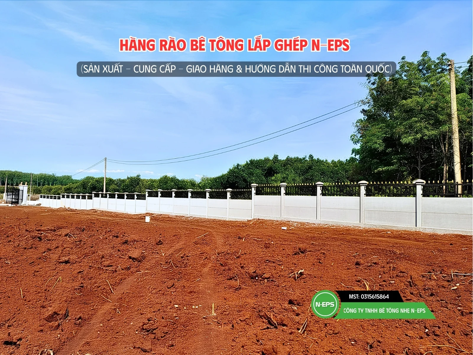 Tấm tường rào bê tông nhẹ ST8