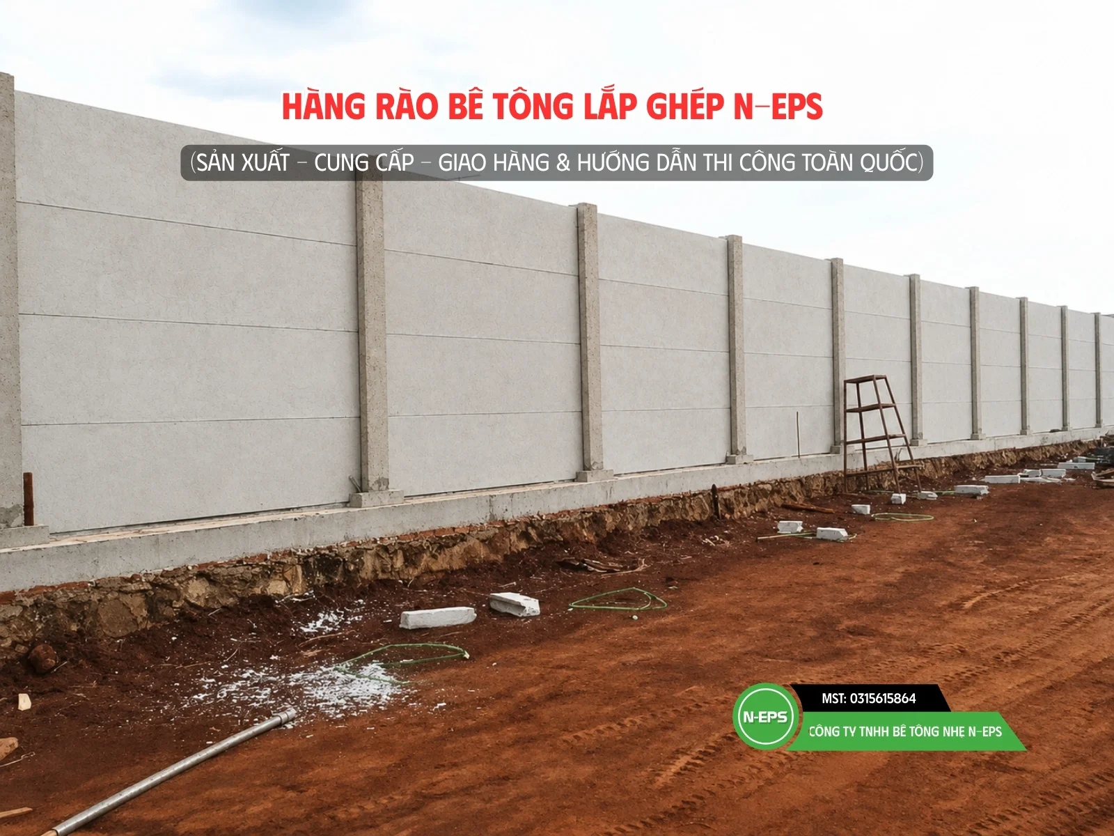 Tấm tường rào bê tông nhẹ ST8