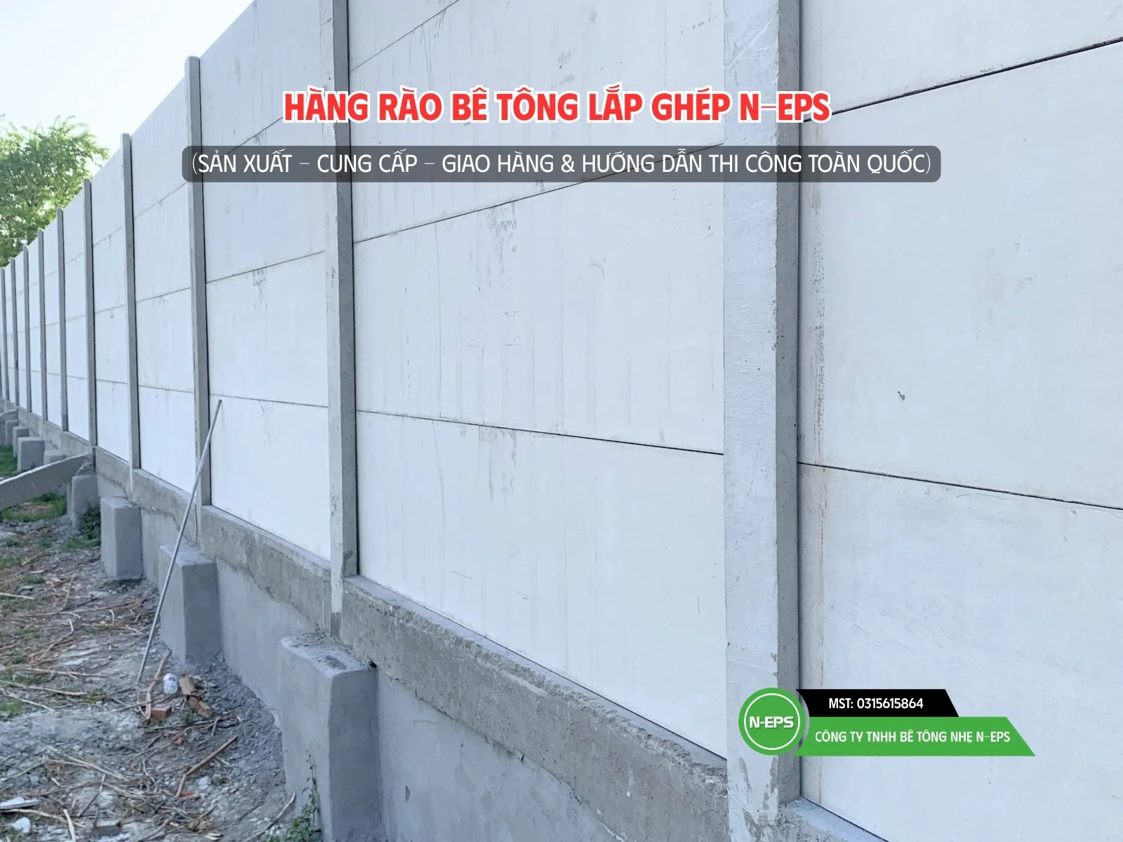 Tấm tường rào bê tông nhẹ ST9