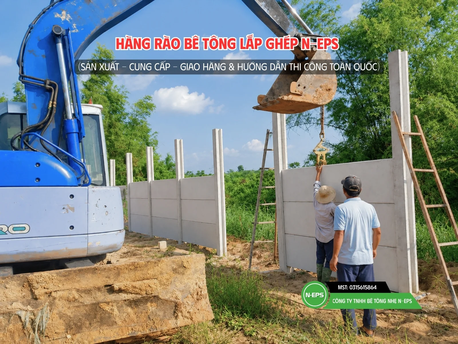 trụ bê tông hàng rào đúc sẵn