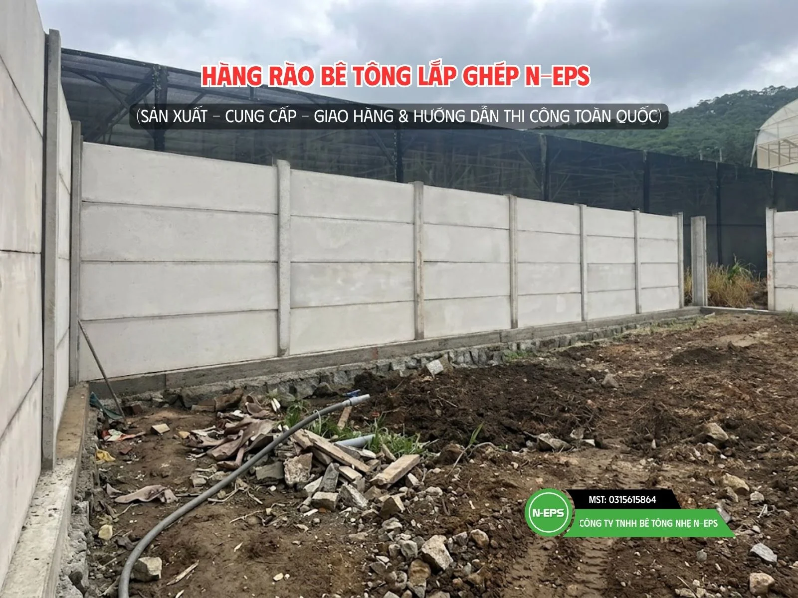 hàng rào bê tông lắp ghép tại Đà Lạt