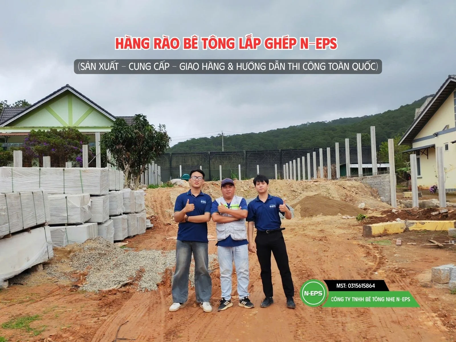 hàng rào bê tông lắp ghép tại Đà Lạt