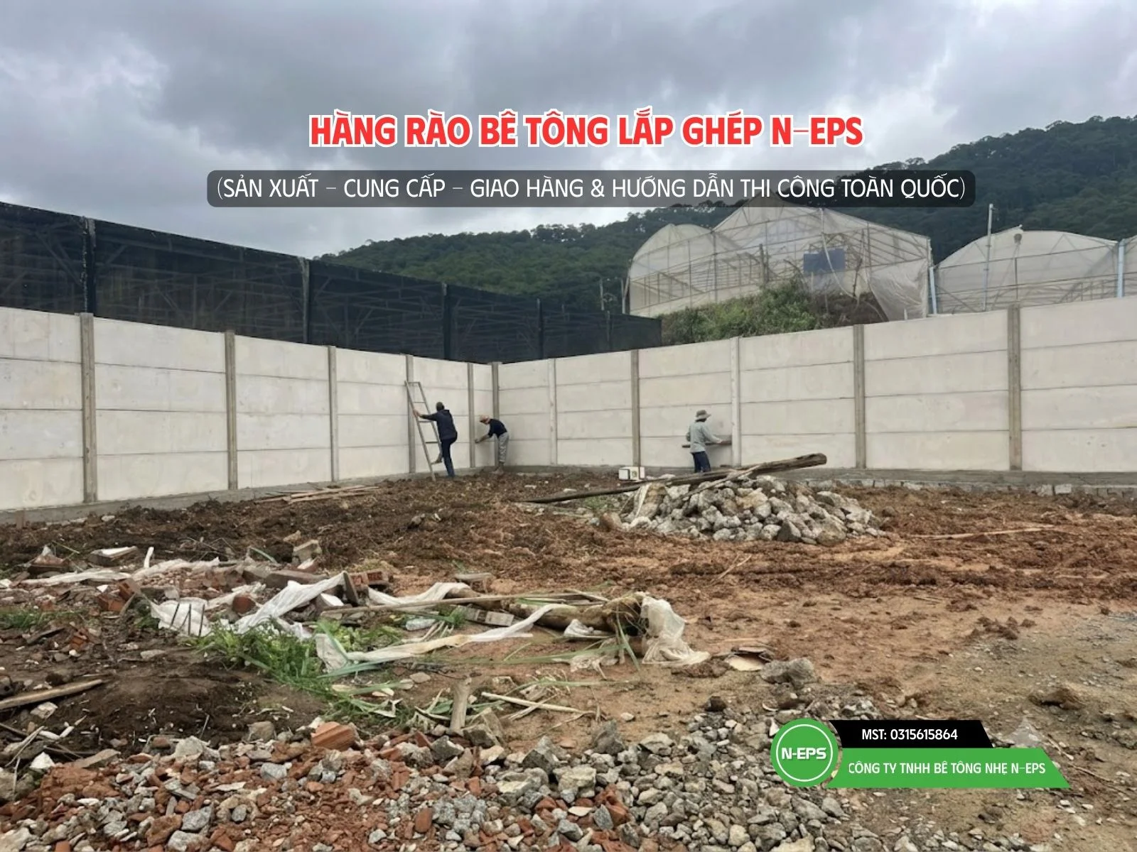 hàng rào bê tông lắp ghép tại Đà Lạt
