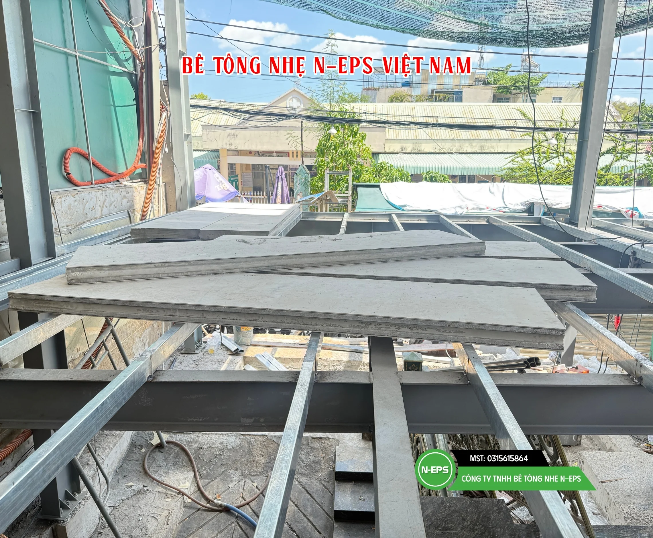 Sàn bê tông nhẹ đúc sẵn tại nhà hàng Bình Dương