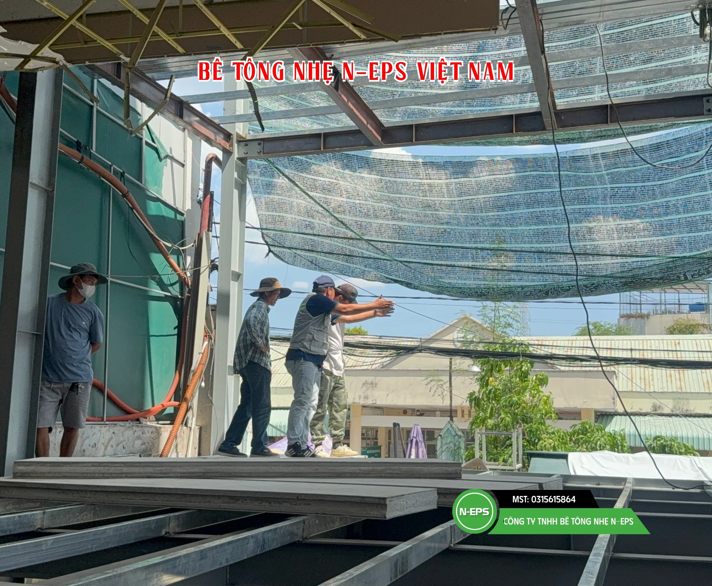 Sàn bê tông nhẹ đúc sẵn tại nhà hàng Bình Dương