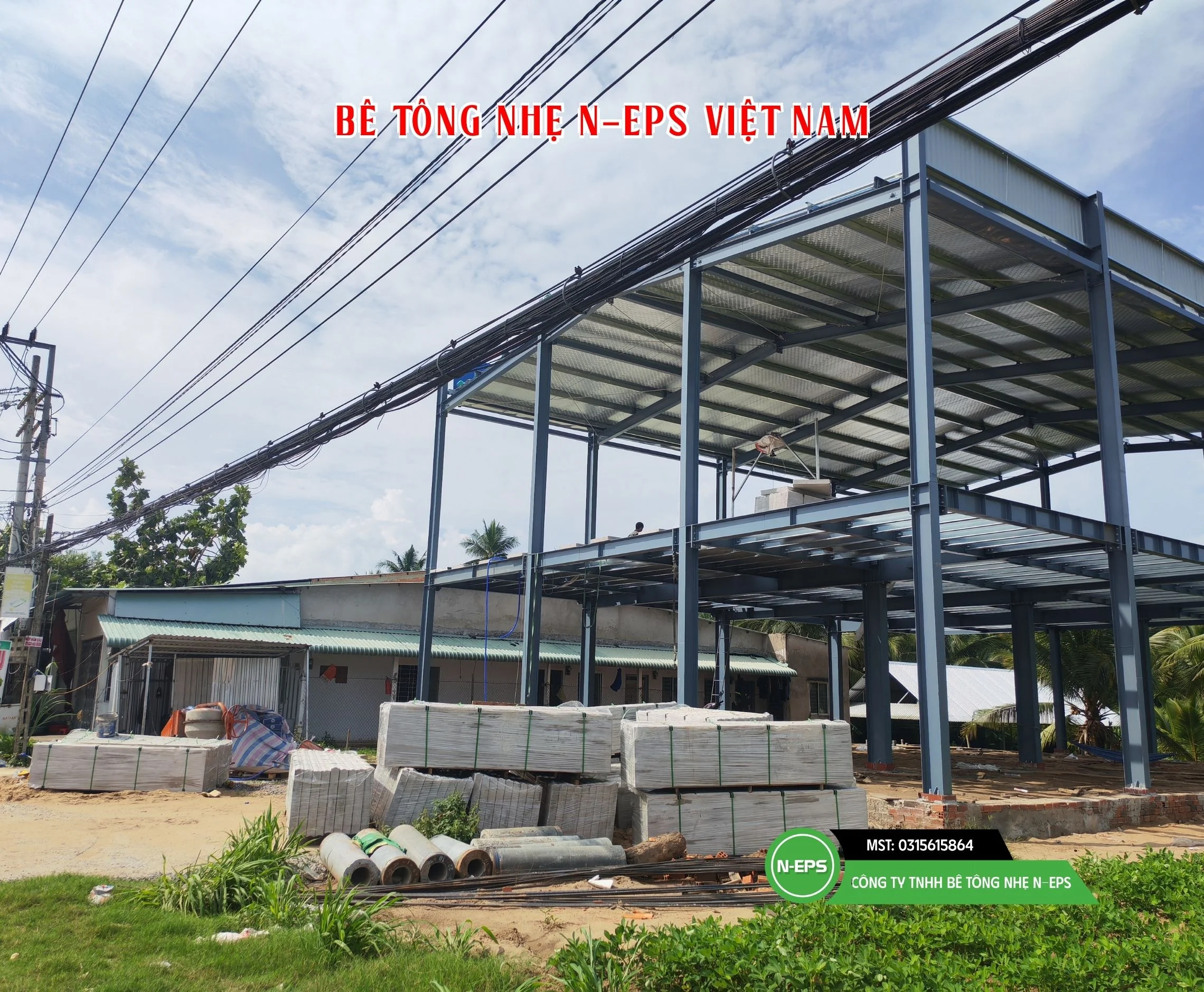 sàn bê tông nhẹ cho showroom xe gắn máy tại Bến Tre