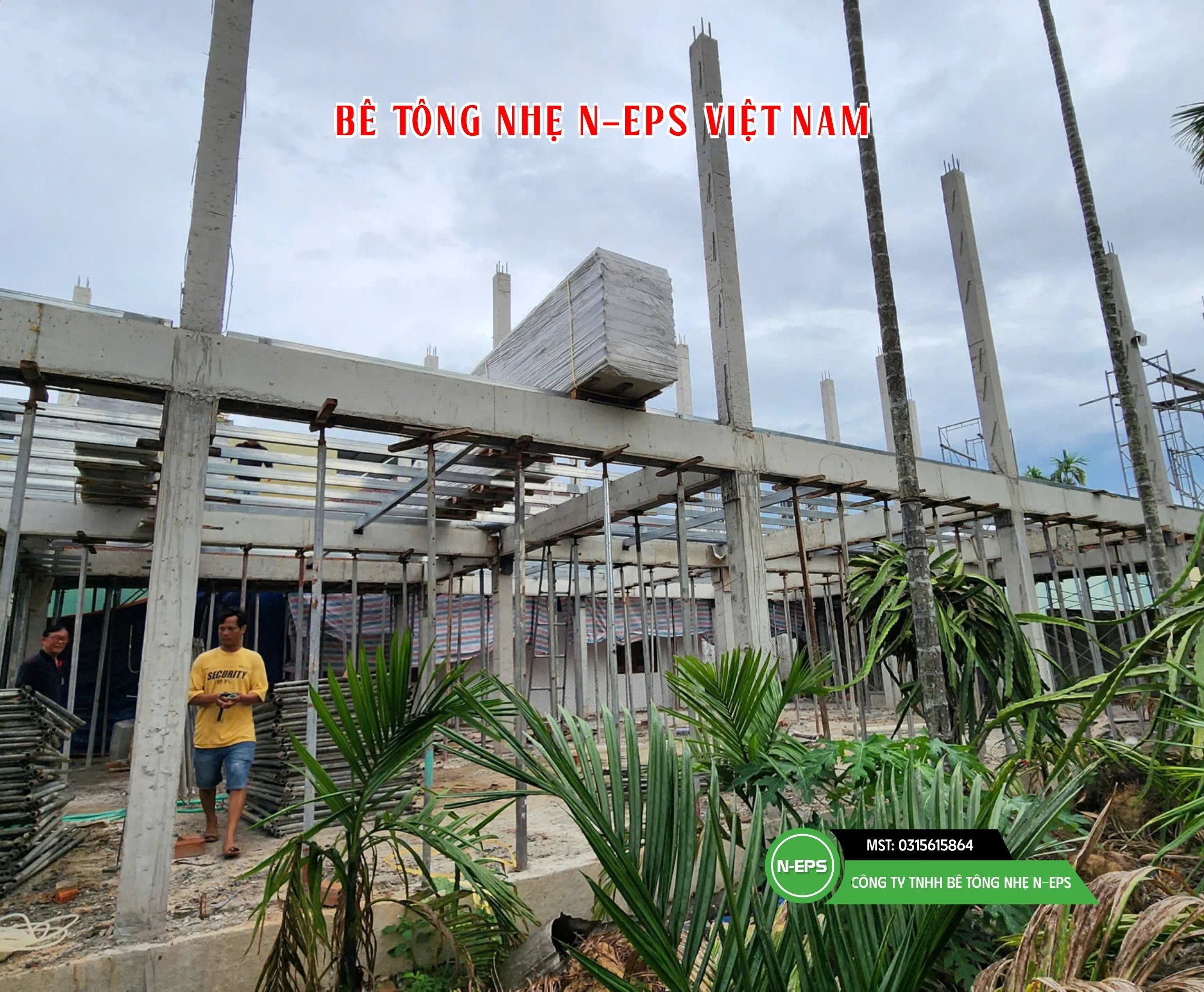 làm sàn bê tông nhẹ đúc sẵn