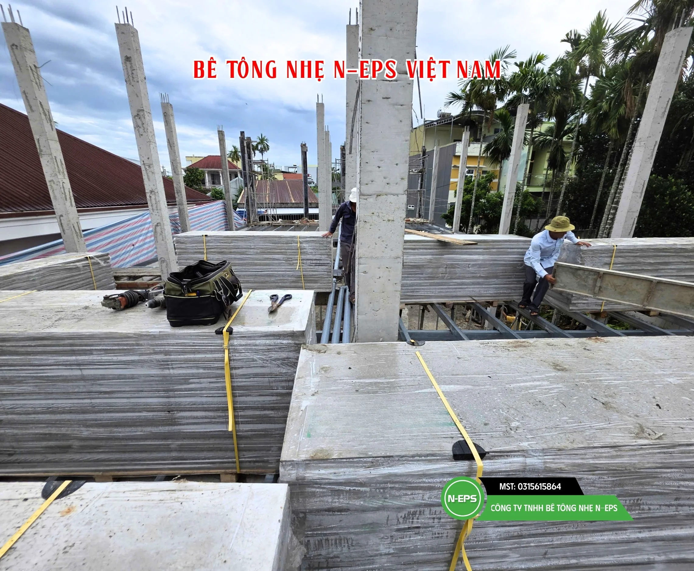làm sàn bê tông nhẹ đúc sẵn
