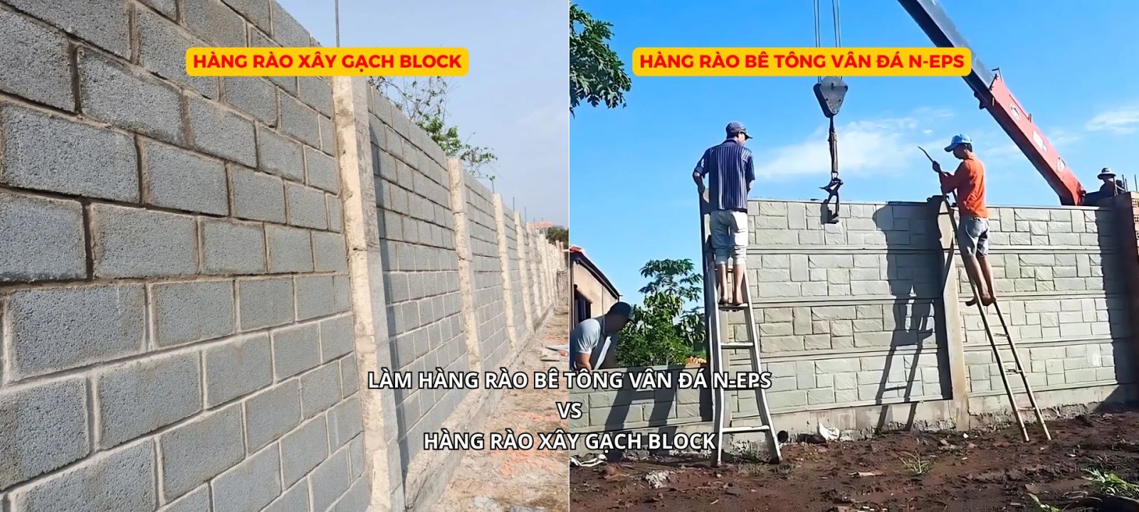 Hàng rào bê tông lắp ghép
