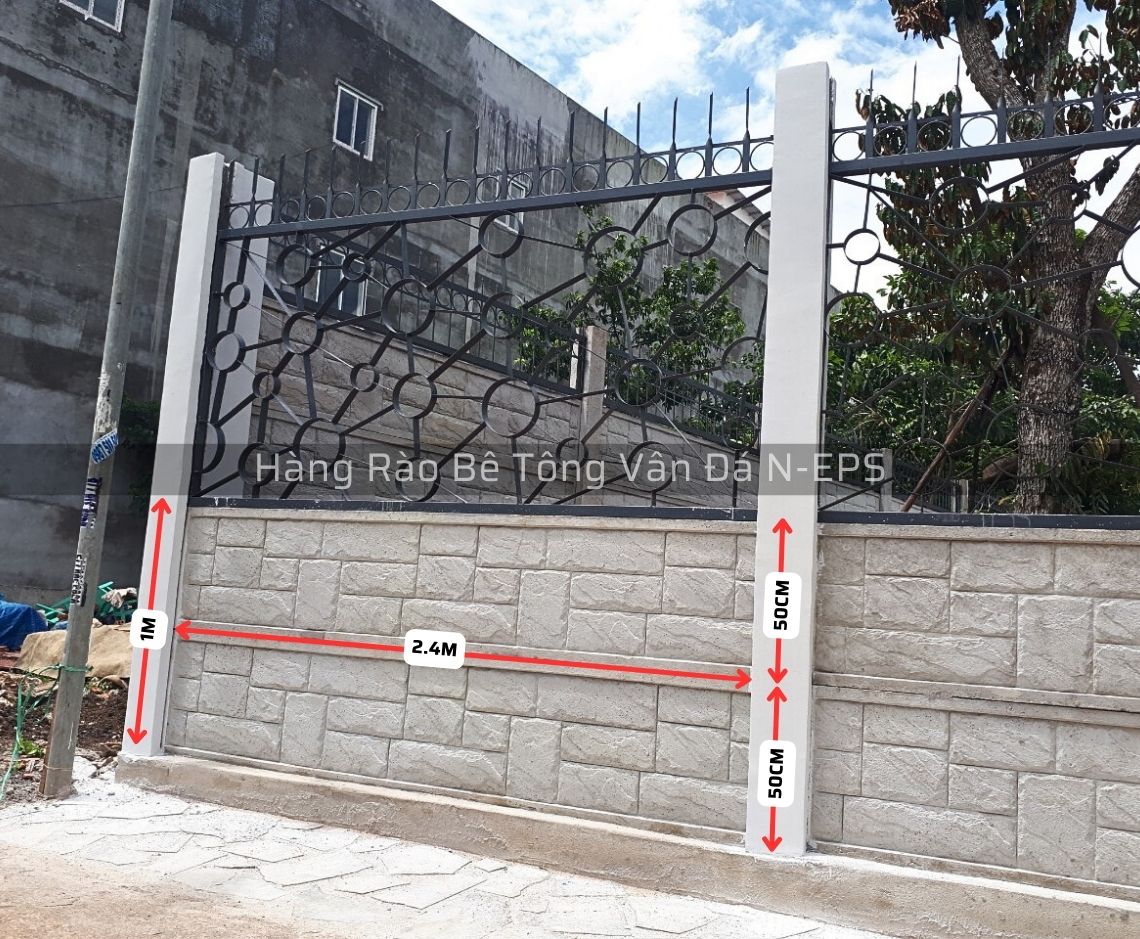 Hàng rào bê tông lắp ghép