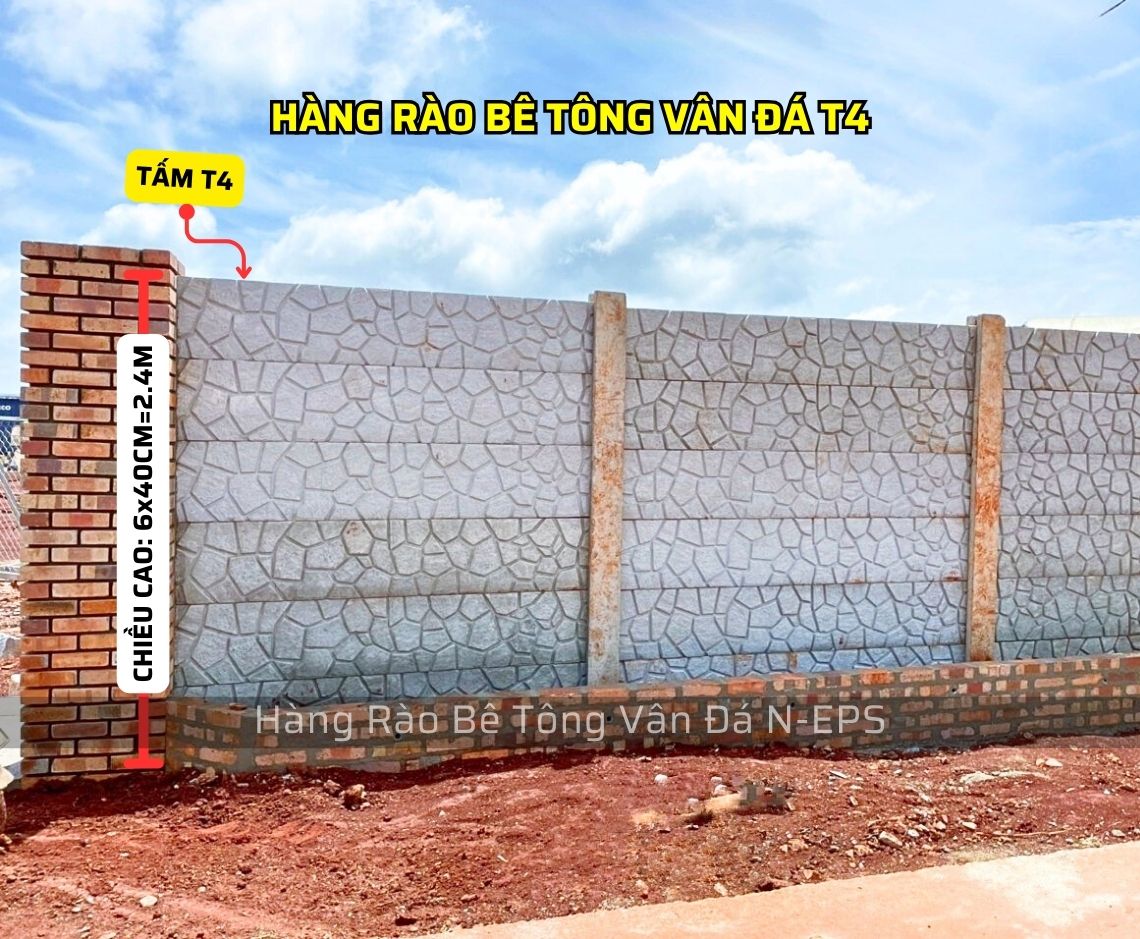 Hàng rào bê tông lắp ghép
