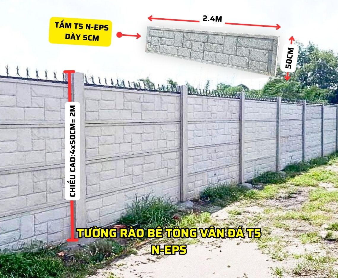 Hàng rào bê tông lắp ghép