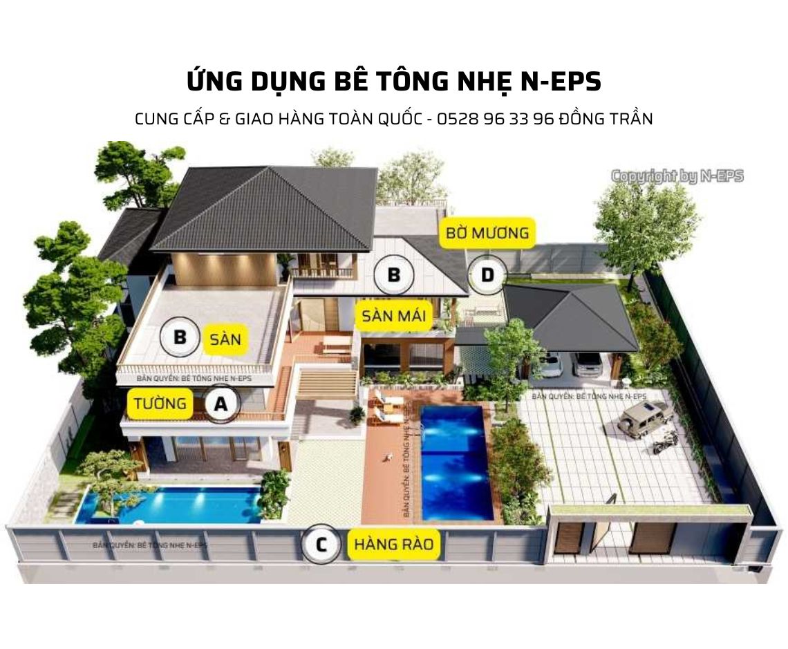 ứng dụng bê tông nhẹ eps