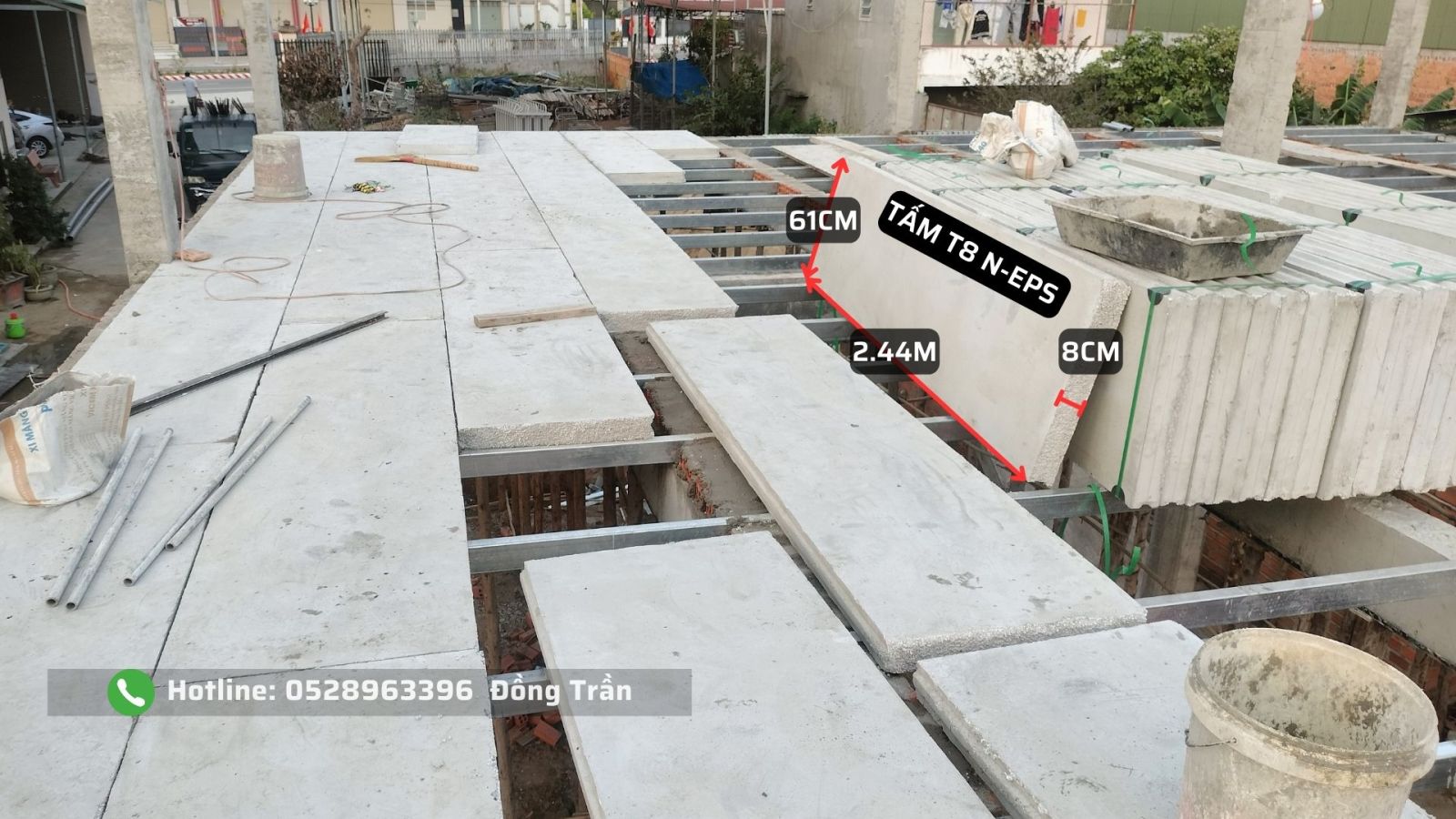 Thông số kỹ thuật tấm bê tông nhẹ eps làm sàn