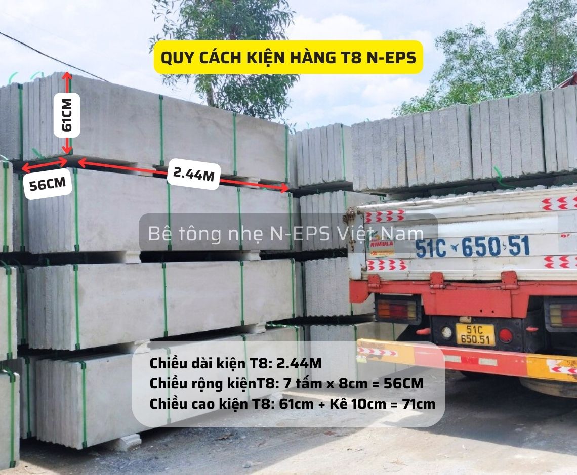 Tấm sàn bê tông nhẹ T8