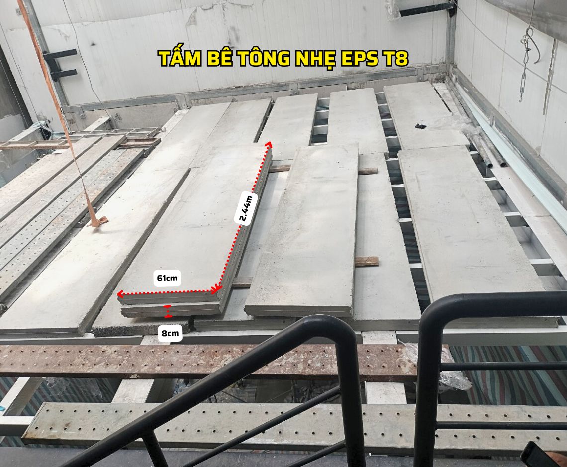 Tấm sàn bê tông nhẹ T8