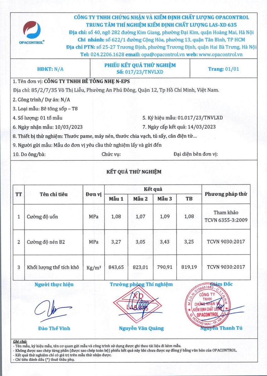 Tấm sàn bê tông nhẹ T8