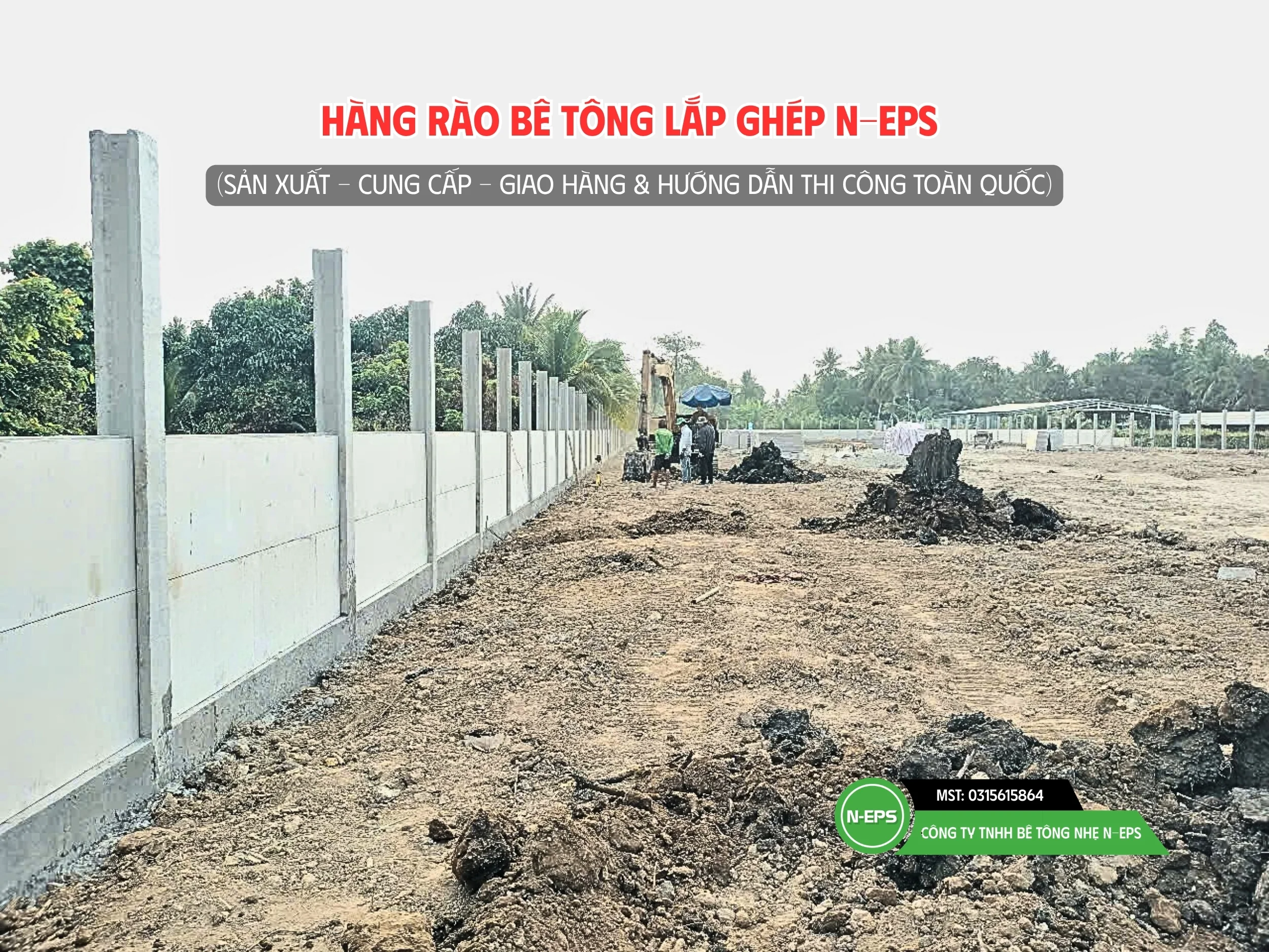 Tấm tường rào bê tông nhẹ ST9