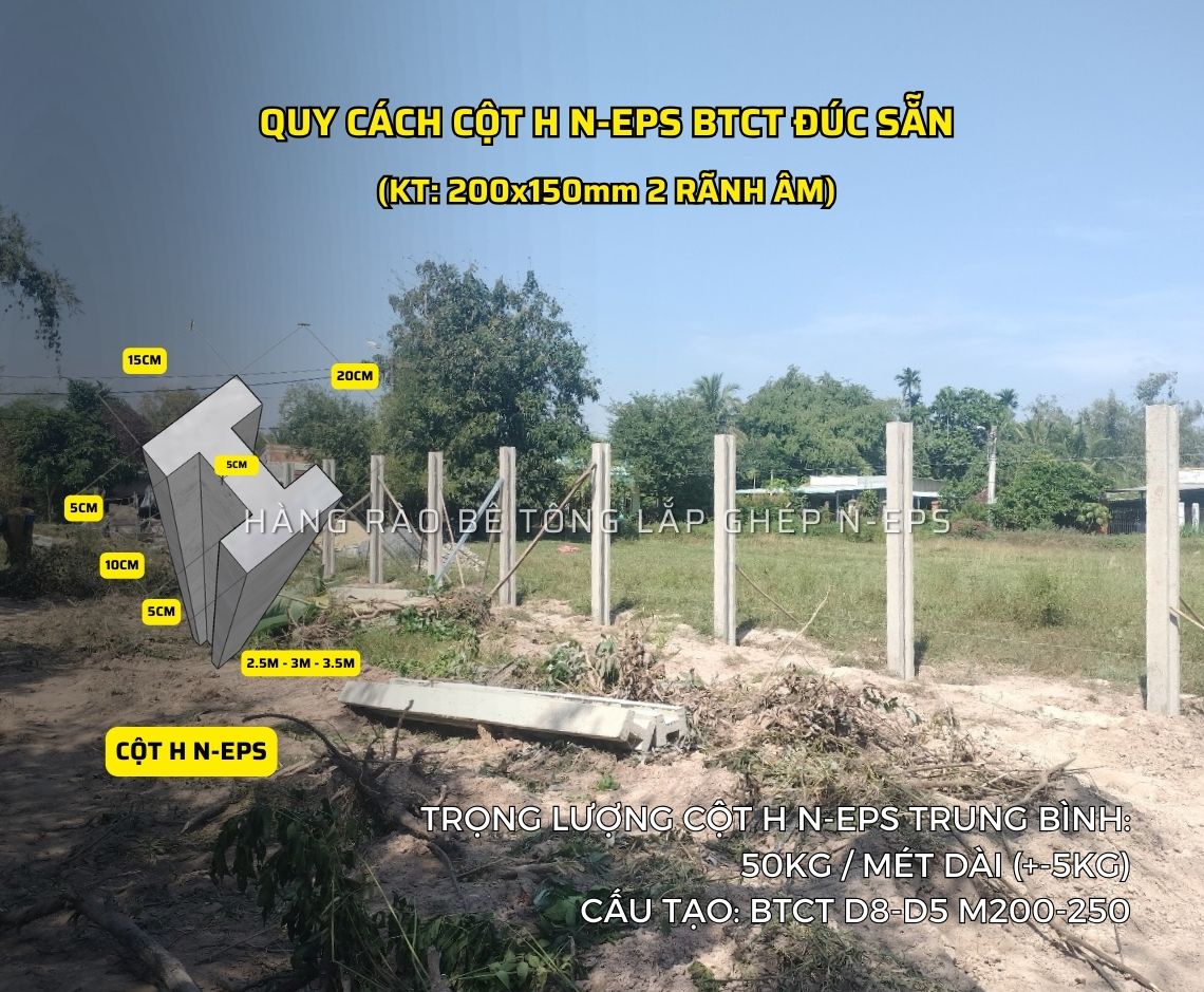 Thông Số Cột Hàng Rào Đúc Sẵn