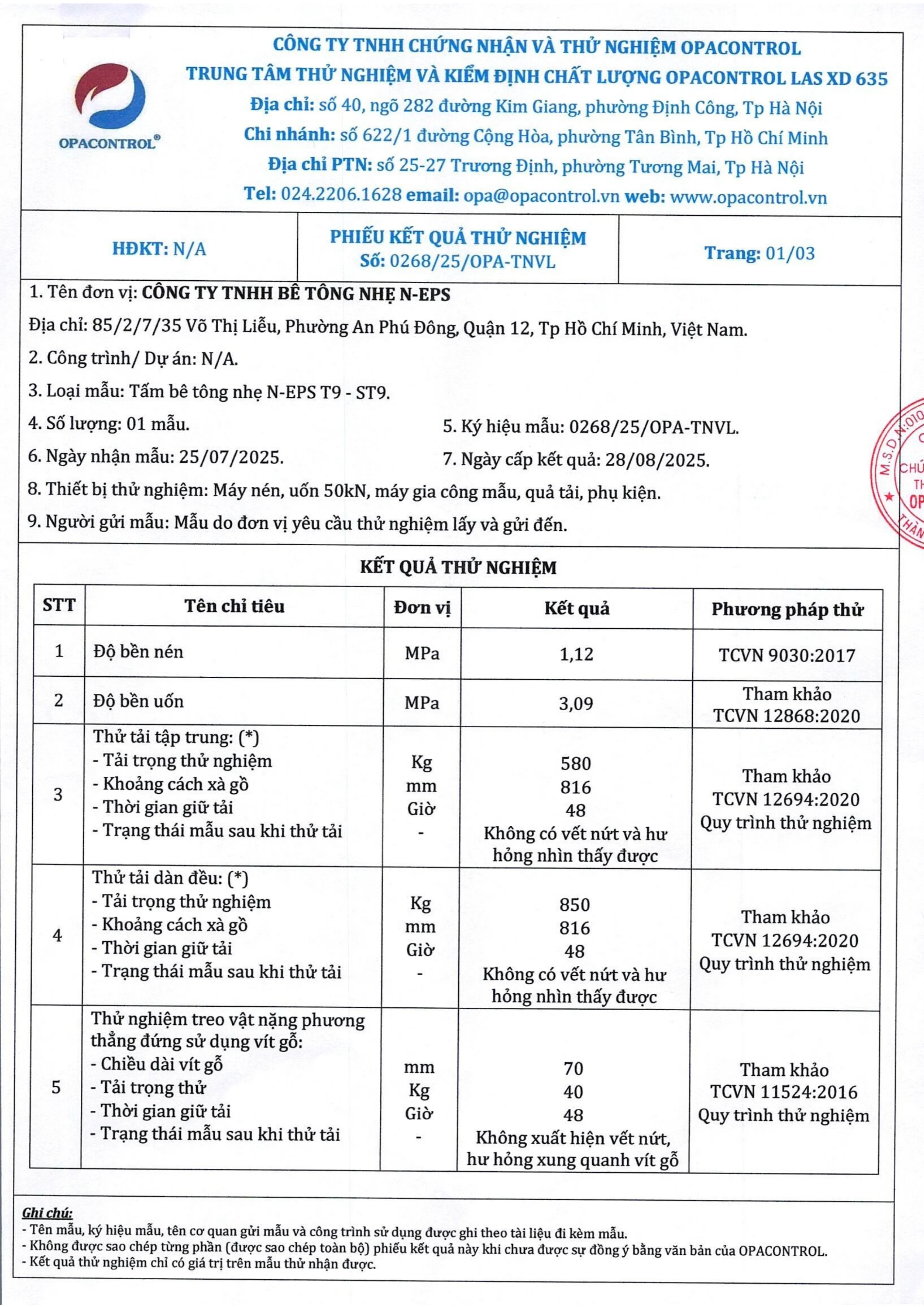 Tấm sàn bê tông nhẹ ST9