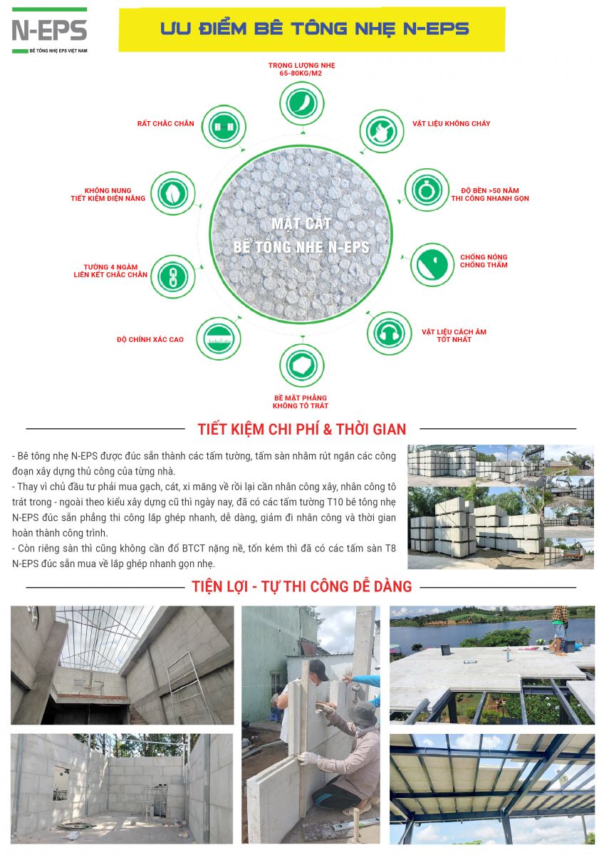 Ưu điểm bê tông nhẹ