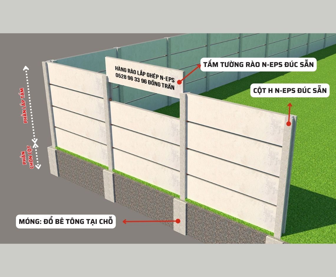 Cách tính diện tích m2 và chu vi mét dài xây hàng rào