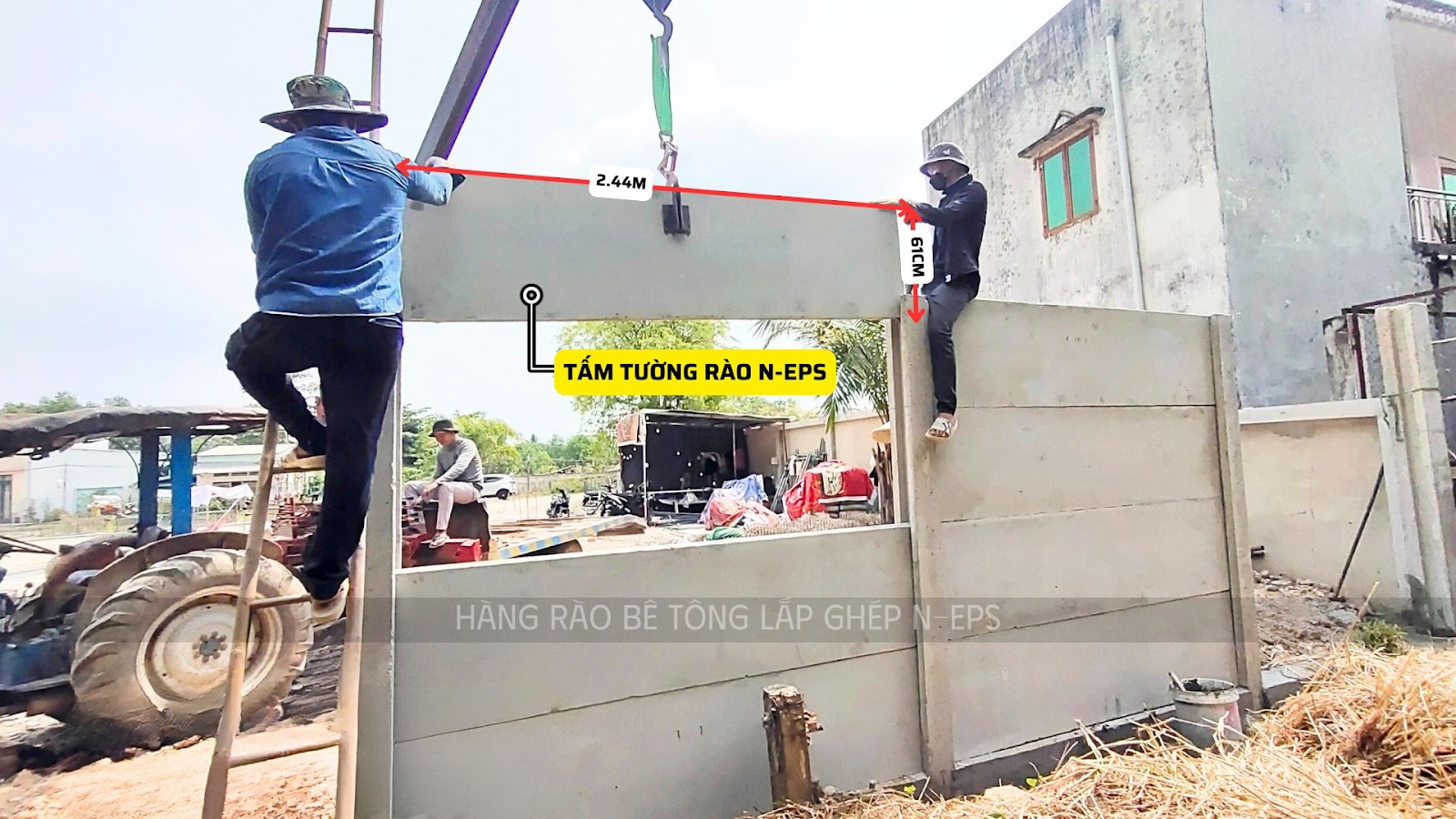Tấm tường rào bê tông nhẹ T8