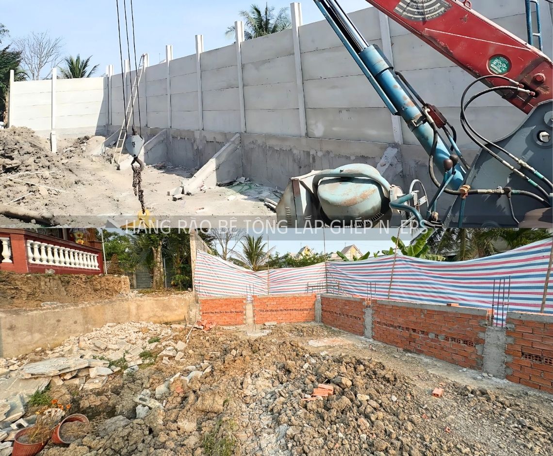 tấm tường rào bê tông nhẹ T8