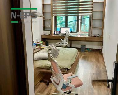 Công trình nhà 2 tầng tường bê tông nhẹ và sàn deck