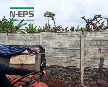 Hàng rào bê tông vân đá tổng hợp