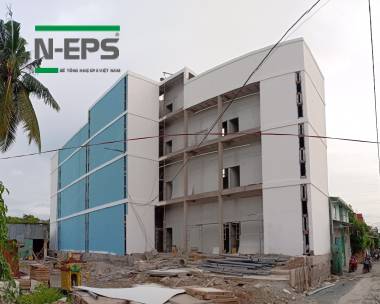 Nhà trọ 4 tầng sử dụng bê tông nhẹ N-EPS tại Quận 12, TP HCM